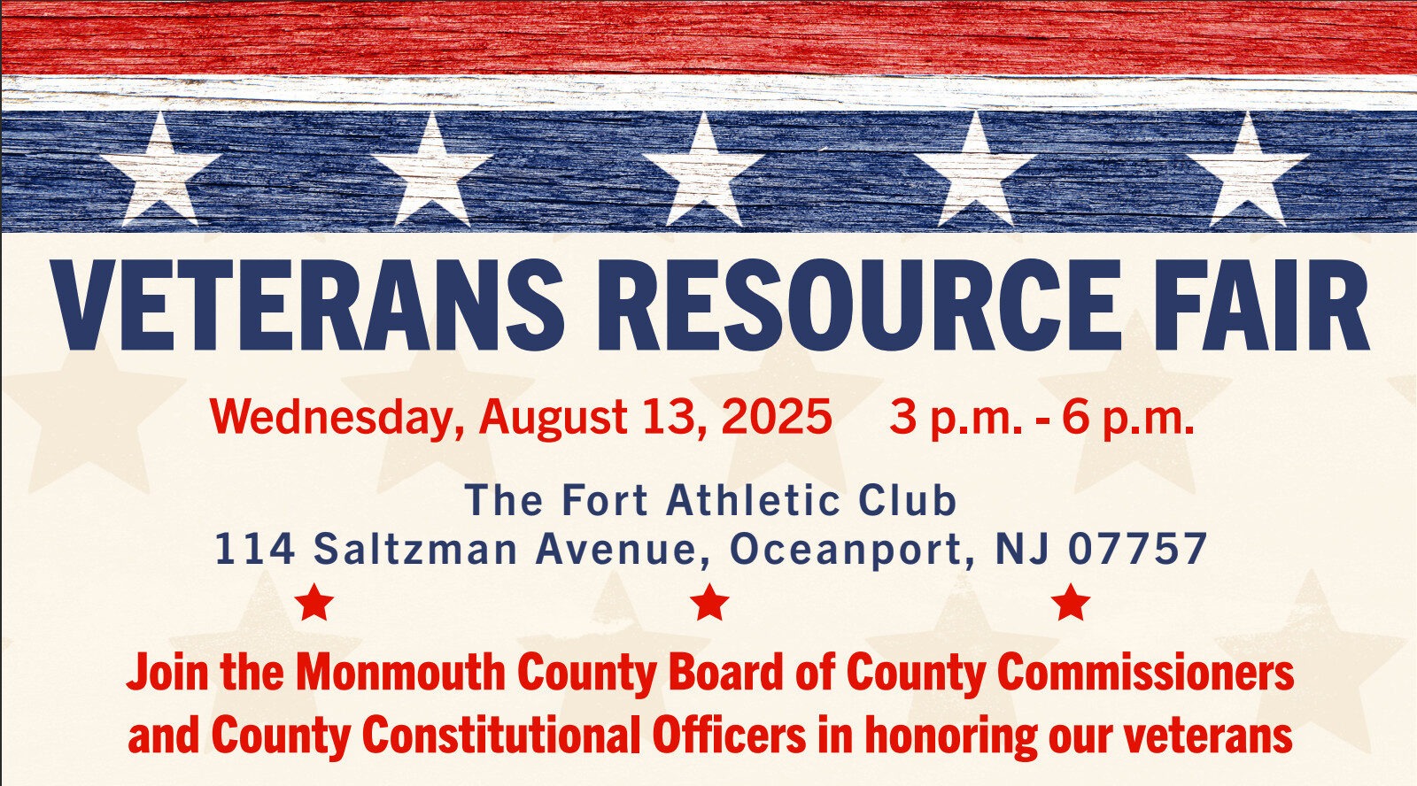 Veterans Resource Fair August 13 at 3pm